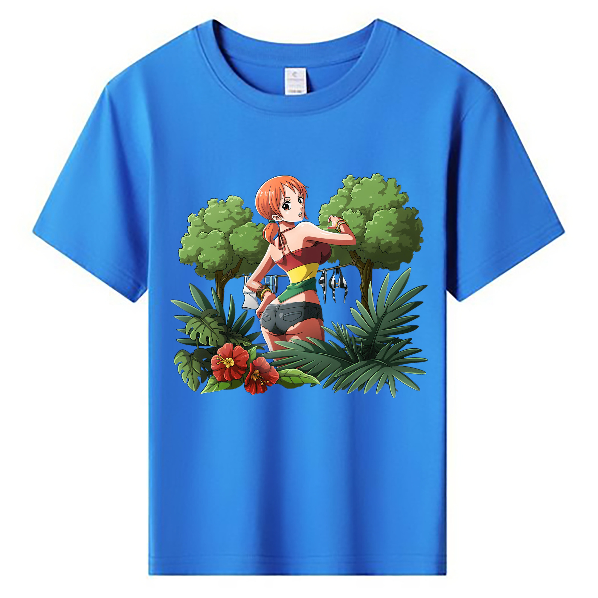 （画像用） ワンピース ナミ ONE PIECE Nami 綿100％キッズTシャツ（フロントプリント）